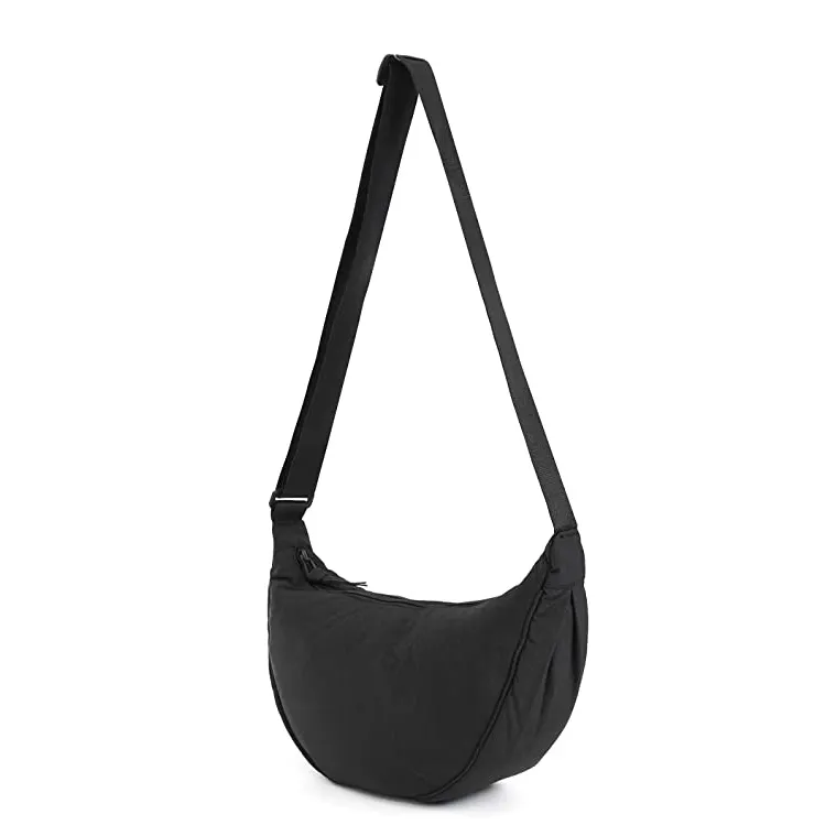 Bolso de mano tipo bandolera de hombro Hobo informal para mujer con logotipo personalizado, bolso de mano de nailon a la moda para bolas de masa hervida