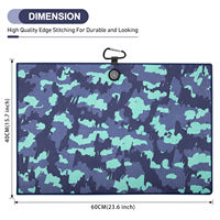 Serviette de golf magnétique de haute qualité avec logo personnalisé serviette de golf magnétique durable gaufrée en microfibre à séchage rapide avec crochet