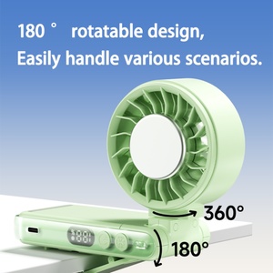Ventilador de Bolsillo Portátil Recargable Mini Plegable de Verano - 3000mAh USB para Coche/Uso en Exteriores - Plástico de Mano - Product Image 2