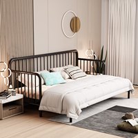 Canapé-lit pliable en métal, lit escamotable double usage, lit en fer extensible, style moderne et minimaliste pour petit appartement, salon, hôpital, hôtel