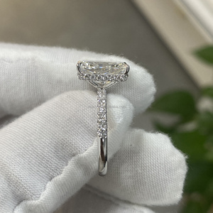 Rạng rỡ cắt phòng thí nghiệm phát triển 1-5 Carat Nhẫn kim cương 14k/18K vàng trắng 4 prong Pave IGI chứng nhận D-G màu VVS1-VS2 Nhẫn kim cương - Product Image 4