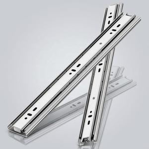 Glissière de <span class=keywords><strong>tiroir</strong></span> dissimulée Meilong à extension totale 3 volets, à rebond synchronisé, pour montage sous plan - Product Image 3