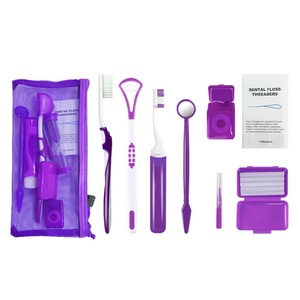 Eight-Piece Orthodontic Oral Care Set Home Use Clinic <b>Gifts</b> Bag Shaped Plastic Teeth Brush Silicon Multi-Purpose Oral Hygiene - Product Image 1