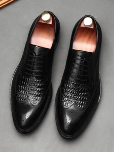 Zapatos de vestir de gama alta para hombre, zapatos formales de cuero genuino de estilo italiano, mocasines hechos a mano, zapatos Oxford formales de negocios para hombre - Product Image 6