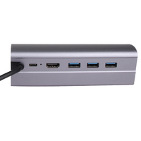 Hub USB-C VCOM 5 Gbps 6-en-1 avec HDMI, RJ45, charge rapide 100W PD3.0 pour Steam Deck