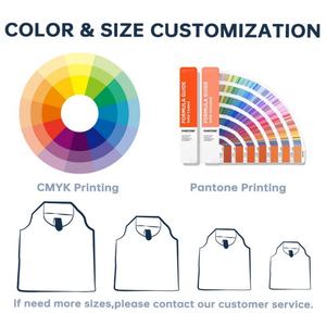 Eco-Friendly Foldable Reusable Shopping Tote Durable Washable Polyester Grocery <b>Bags</b> Custom Logo Letter Daily Use Supermarket - Product Image 2