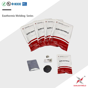 Polvo Metálico Exotérmico para Soldadura al por Mayor de 25GR en Bolsa, Materiales de Puesta a <span class=keywords><strong>Tierra</strong></span> Certificados IEEE837 UL467, Proveedor Sunlightweld - Product Image 1