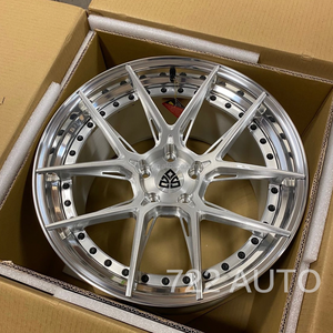 722Auto Jantes Automobiles Forgé<span class=keywords><strong>es</strong></span> Sur Mesure à Rayons Multiples 5x100 5x112 5x114.3 5x120 en Alliage 18 19 20 21 22 24 Pouces 2 Pièces à Forte Concavité - Product Image 2