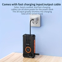 Batterie Externe Solaire Portable d'Extérieur 20000 mAh avec Chargeur Solaire, Lampe et Boussole