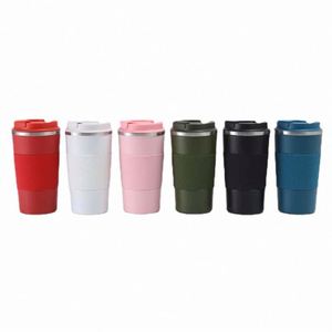 Simple 304 Stainless Steel Coffee Mug Portable Car <b>Thermos</b> Business Office Gift Dual-Drink Mug - Product Image 6