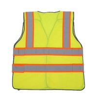Vêtements de travail personnalisés légers pour le contrôle du trafic avec bordure orange fluorescente, veste de sécurité réfléchissante