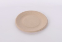 Assiette en papier ronde jetable, biodégradable, écologique, pour le camping et les fêtes