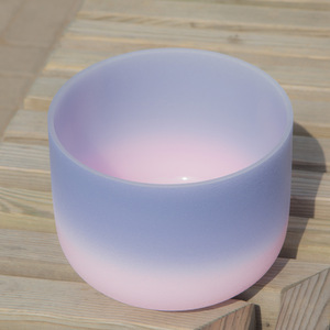 Candy Series Indigo <b>Pink</b> Dual Color Quartz Crystal Singing Bowl for Yoga Meditation Sound <b>Healing</b> Musical Instrument - Product Image 3