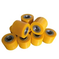 Roue en caoutchouc PU personnalisée résistante à l'usure, roue en polyuréthane, roue en silicone haute température, rouleau noir
