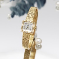 Jam Tangan Wanita Desain Baru 2023 Berlapis Emas 24k Tembaga, Dial Kecil Retro Jepang yang Indah, Jam Tangan Canggih Sederhana Tahan Air