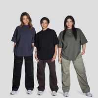 Kaus wanita 100% katun polos musim panas, kain rajut polos pas longgar pakaian kasual wanita dicetak kaus polos dicelup