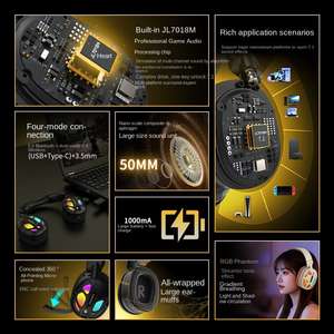Nouveau casque de jeu sans fil Gamwing Hi8 2026 à quatre modes pour PS5, PS4, Xbox, Switch, son stéréo 3D - Product Image 2