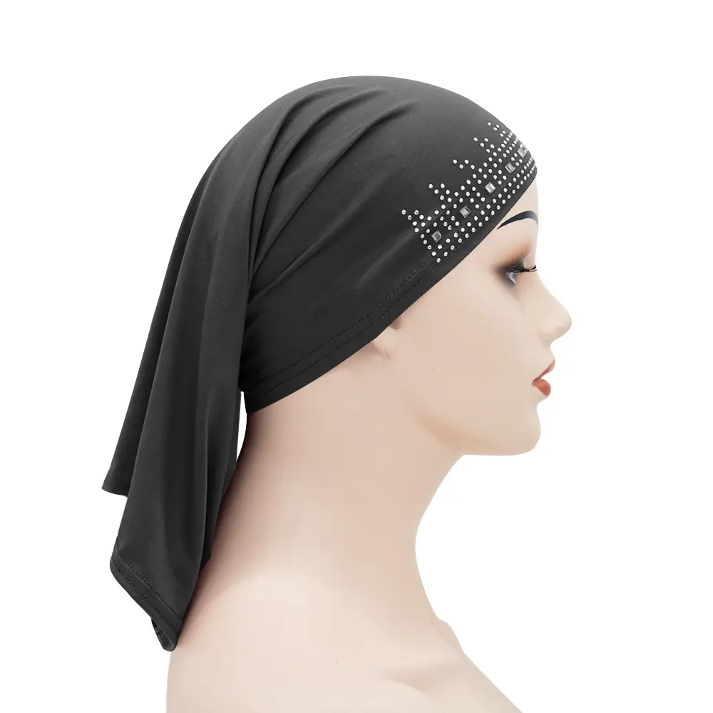 Luckyd279 — foulard pour femmes musulmanes, Turban arabe, voile élastique en diamant, Hijab, bon marché