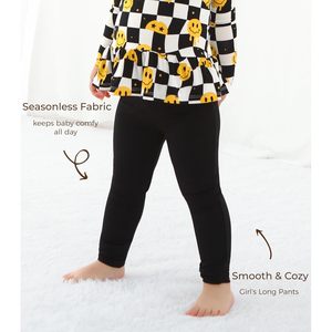 Leggings en bambou pour fillette, extensibles, longueur cheville, doux, tailles 2-5 ans, vente en gros - Product Image 5