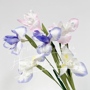 Artificial Iris <b>Flowers</b> Silk <b>Flower</b> <b>Single</b> Branch High Simulation Wedding Home Decoration Natural Style - Product Image 1