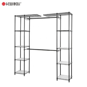 <strong>Expandable</strong> Metal Wardrobe Closet Organizer Storage <strong>Shelf</strong> Bedroom Clothes Rack <strong>Shelf</strong> - Product Image 6