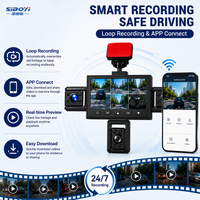 Caméra embarquée 5 canaux 1080P avec GPS en option, Wi-Fi, vision nocturne, contrôle par application, enregistrement en boucle, enregistreur vidéo de stationnement, garantie 1 an