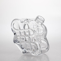 Bouteilles de diffuseur en verre spécial noeud chinois bouteille de diffuseur d'arôme de roseau clair de haute qualité pour la décoration intérieure