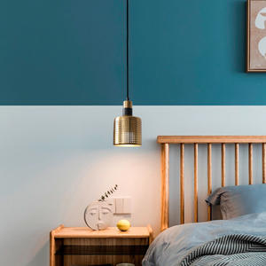 Nordique <span class=keywords><strong>fer</strong></span> moderne pendentif éclairage or <span class=keywords><strong>maille</strong></span> Cage <span class=keywords><strong>Suspension</strong></span> plafonnier pour hôtel chevet Restaurant café Table à manger - Product Image 3