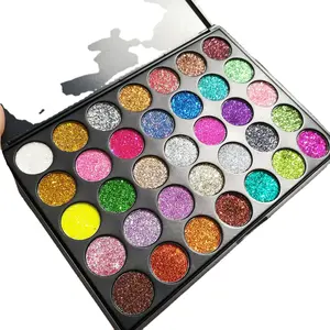 High-End Quality Custom Printed Eyeshadow Palette Packaging Glitter Shimmer Finish Matte Features for Dark Skin Tones Beauty Use
