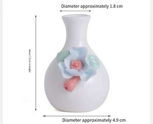 Jarrón de cerámica de <span class=keywords><strong>flores</strong></span> hecho a mano para el hogar, sala de estar, oficina, decoración de escritorio, mini jarrón de cerámica de estilo 3D - Product Image 5