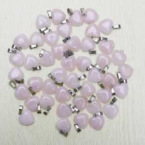 16mm các loại đá quý tự nhiên hạt quyến rũ chữa bệnh tăng thạch anh tinh thể trái tim Mặt dây chuyền handmade đồ trang sức độc đáo Làm Vòng Cổ - Product Image 3