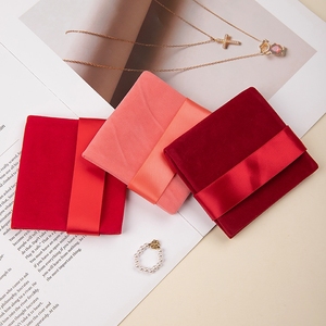Bolsa de Almacenamiento de Joyas de Terciopelo de Alta Calidad, Plegable, Estilo Lazo, Venta al por Mayor de Bolsas de Empaque para Conjuntos de Joyería - Product Image 4