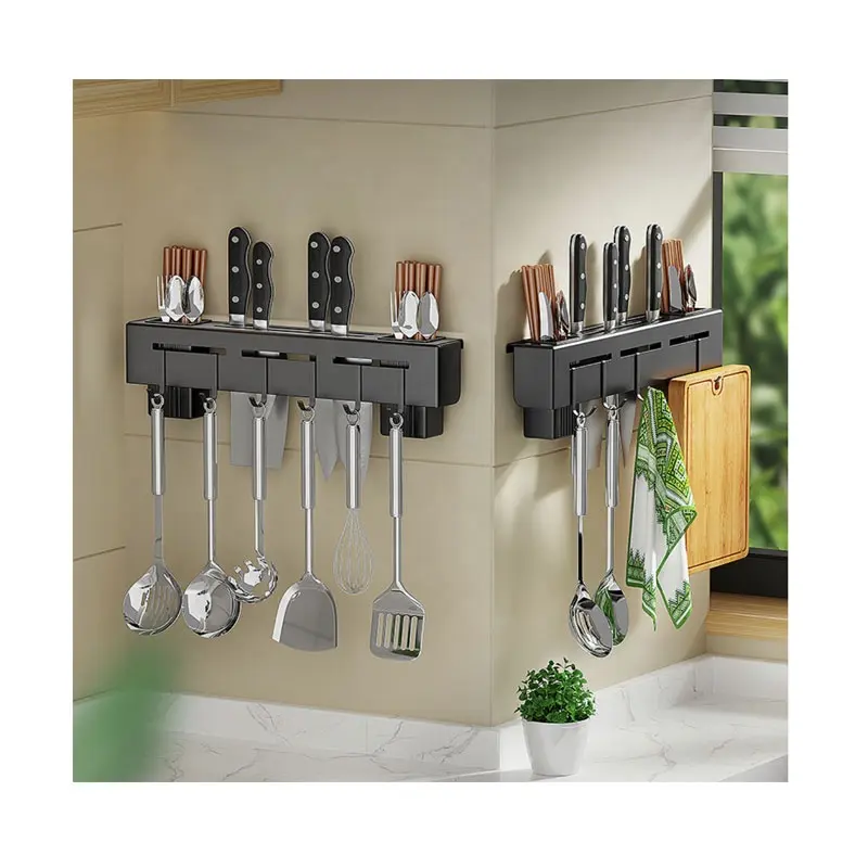 Punch-free multifunctional wall metal mount Tiered Hanging Shelf kitchen Cabinet Metal spice rack organizer For Mason jar