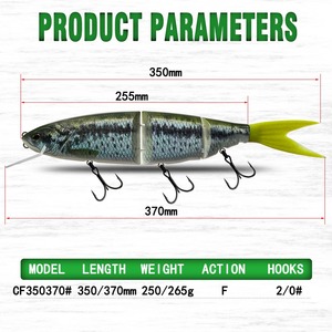 Leurre de pêche Klash Ghost, leurre dur articulé flottant, 27 couleurs, 350 mm, pour gros poissons, <span class=keywords><strong>brochet</strong></span>, brochette, pike. - Product Image 6