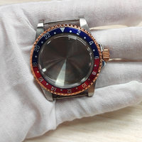 Boîtier de montre vintage étanche de 39,5 mm avec design rétro couleur rose pour mouvement NH35/NH36