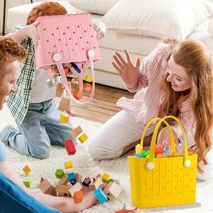 热销商品 女士大号纯色沙滩包 夏季橡胶大号时尚新款 EVA 硅胶包 - Product Image 2