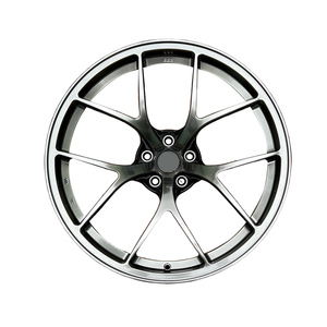Custom 19x9.5 Forged Wheels 5x112 5x114.3 5x120 PCD 66.5 CB Black Sliver Polished Face Wheel Hub for Mercedes C E S Class AMG - Product Image 1