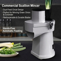 Mond.uk Picadora Eléctrica Profesional de Cebolla de 200 kg/h, Máquina para Picar Cebolla Verde para Restaurantes, para Picar Jengibre y Cilantro