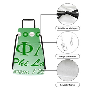 Wholesale Kitchen Apron <strong>Iota</strong> <strong>Phi</strong> <strong>Lambda</strong> 80*60cm Polyester Material Sorority Celebration Event Apron Home Cleaning Apron - Product Image 4