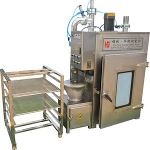 50kg/time小型商業用ソーセージスモークオーブンスモークベーコン製造機肉用スモークマシン - Product Image 4