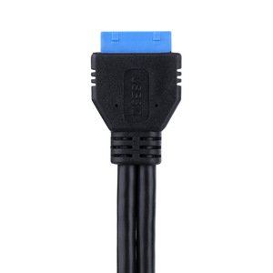 Lung Kay 20P To 2AF Female USB Adapter Cable For Hard Drive And USB 3.0 Chassis <b>Bracket</b> <b>Black</b> PVC Nickel Plating - Product Image 3