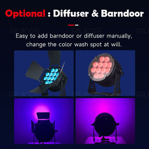 2023 thiết bị mới DJ ánh sáng sân khấu không thấm nước phẳng có thể Wifi <span class=keywords><strong>DMX</strong></span> không dây rgbwap 6in1 ngoài trời IP65 12x18w pin LED mệnh ánh sáng - Product Image 3