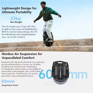 Monociclo eléctrico INMOTION V9, original en stock en la UE, motor de 2000W, 45 km/h, velocidad de 60km, rango de 84V, 750Wh, rueda <span class=keywords><strong>EUC</strong></span> de 16 pulgadas con luz LED - Product Image 3