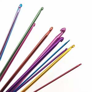 Juego de ganchos de <span class=keywords><strong>ganchillo</strong></span> afganos tunecinos de 11 piezas de alta calidad, agujas de tejer de aluminio en tamaños de 2,0-8,0mm para costura - Product Image 5