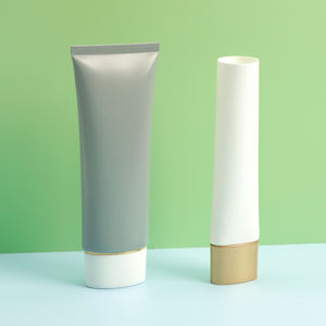 أنبوب ضغط بلاستيكي غير لامع مخصص مع شعار مطبوع أنبوب أبيض فارغ للعناية بالبشرة ل BB CC غسول كريم منظف للوجه - Product Image 1