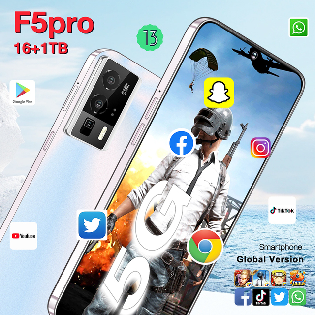F5 Pro Original Unlocked Android Smartphone Real 4G CDMA 108MP Beauty Camera Dual SIM