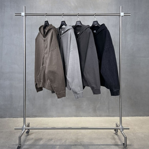 Nuova Felpa con Zip Vintage da <span class=keywords><strong>Uomo</strong></span>, Logo Personalizzabile, Pronta per la Vendita all'Ingrosso, <span class=keywords><strong>Abbigliamento</strong></span> Streetwear Maschile - Product Image 1