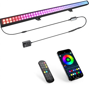 Barra de Luces LED para Escenario, 60W, Doble Fila, 108 LEDs, Control Remoto/App, Multicolor, Clasificación IP33, para Uso en Clubes - Product Image 1