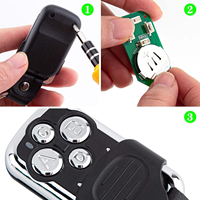 Control Remoto Inalámbrico Universal de Metal con Código de Aprendizaje de 315/433MHz, 4 Botones, para Abrir Puertas de Garaje y Barreras Eléctricas