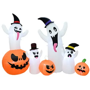 Best Verkopende 5ft Halloween Opblaasbare Pompoengeest Door De Pompoen Komt Met Binnen Gebouwde Ledlichten
